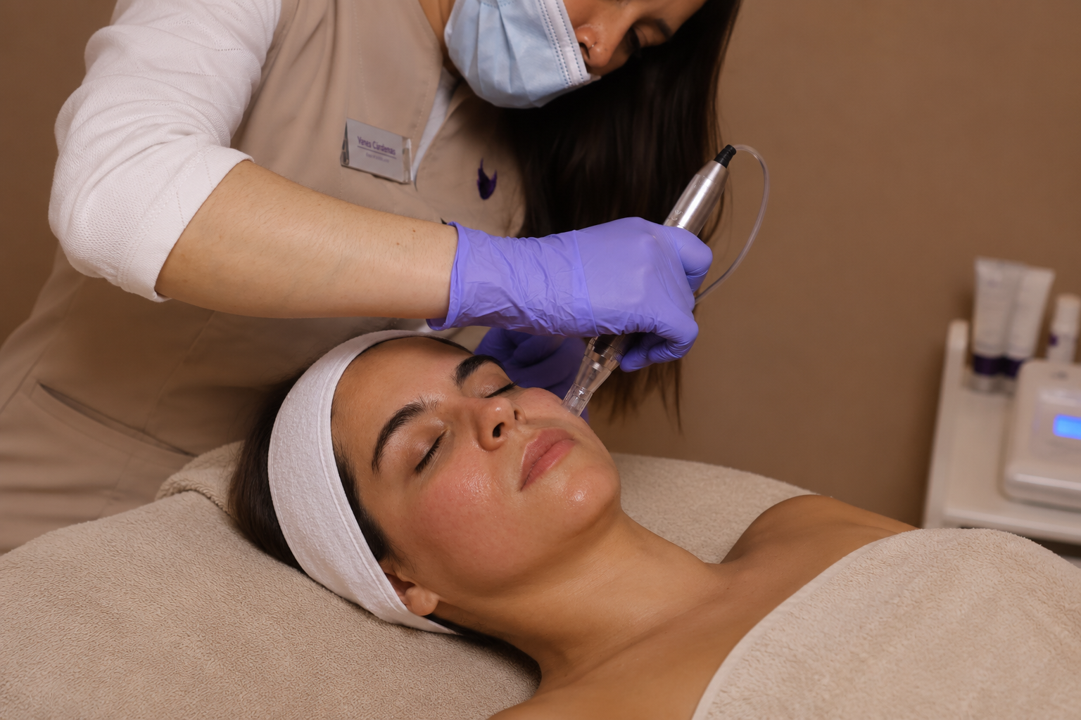Tratamiento Exoglow peel realizado en la clínica de Holaglow